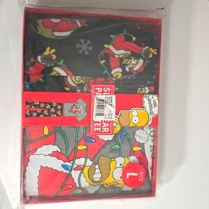 the Simpsons Mens Christmas Fun pjs pajamas sleepwear Nwt